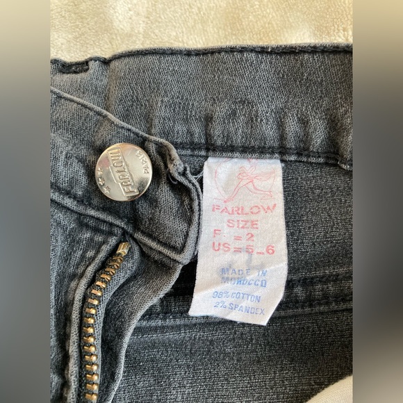 Vintage late80s-early90s Farlow high waist skinny jeans, washed black/grey - Picture 9 of 10